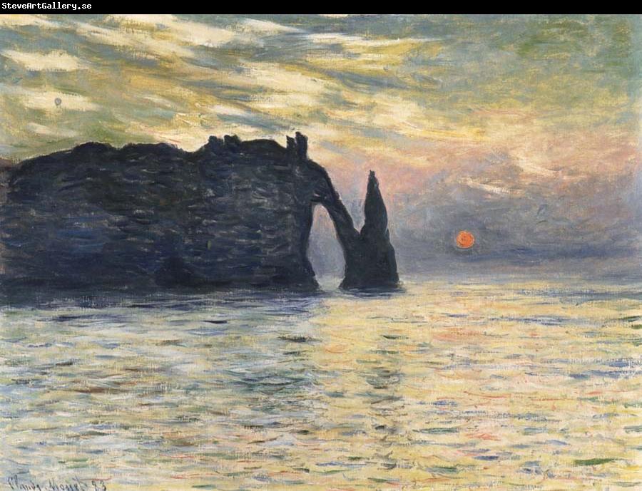 Claude Monet Etretat,Sunset